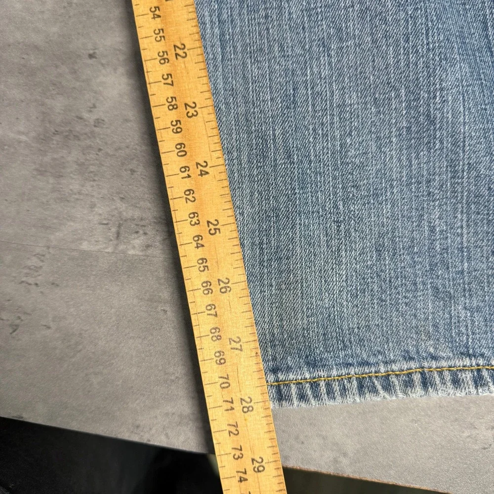 Polo Ralph Lauren Jeans Womens 16 Light Blue‎ Straight Leg Distressed Denim Y2K
